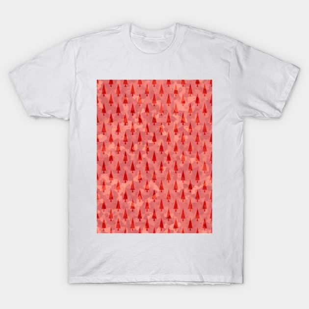 RED Christmas Trees T-Shirt by SartorisArt1